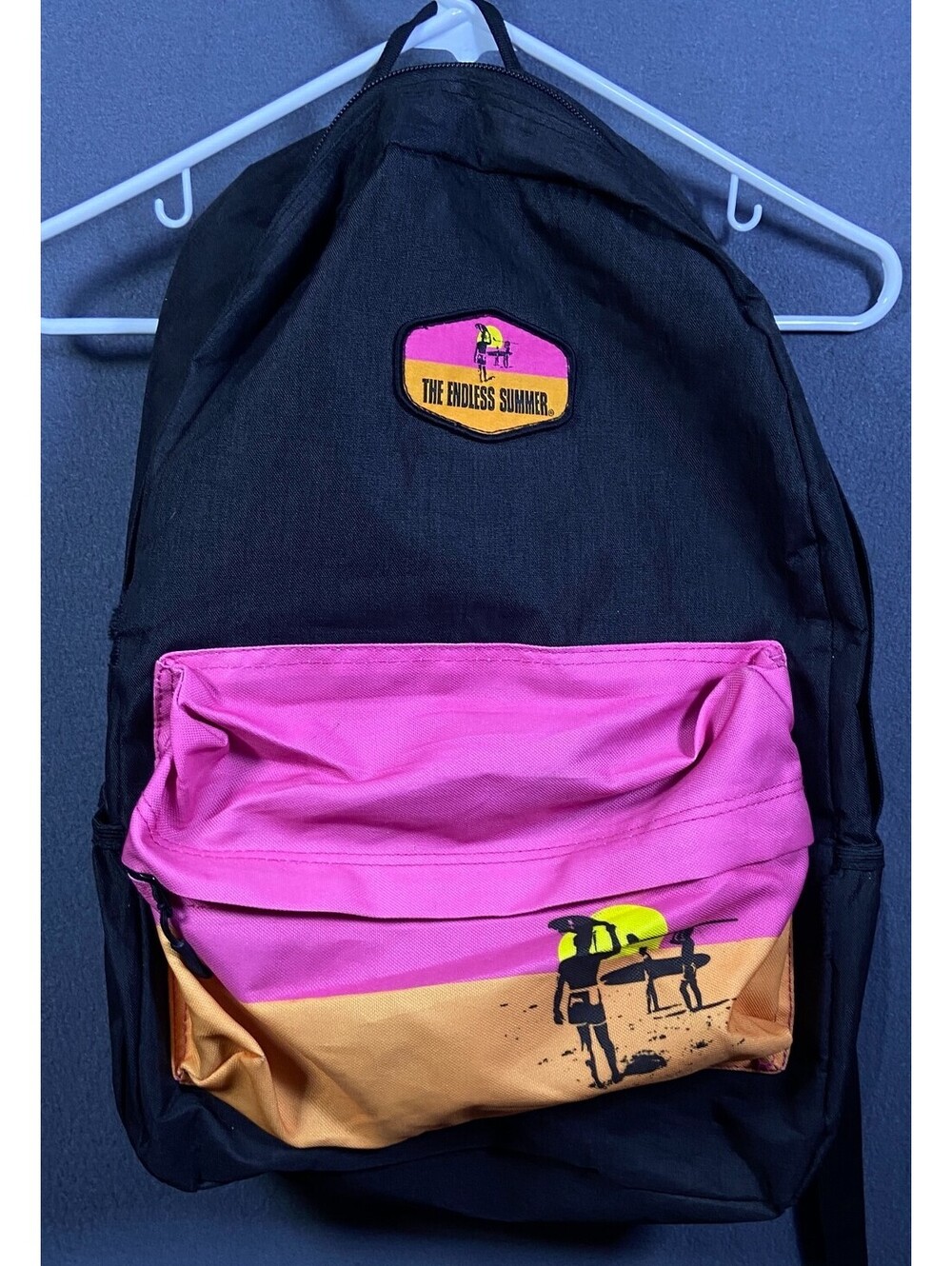 Rare Endless Summer Colorblock Backpack Bottle Opener Bag Surfer Beach Movie *rd